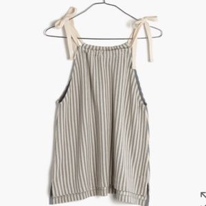 Madewell Tempo Tie-Shoulder Top in Stripe